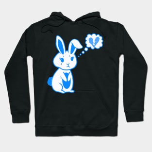 Sad Blue Bunny Rabbit Hoodie